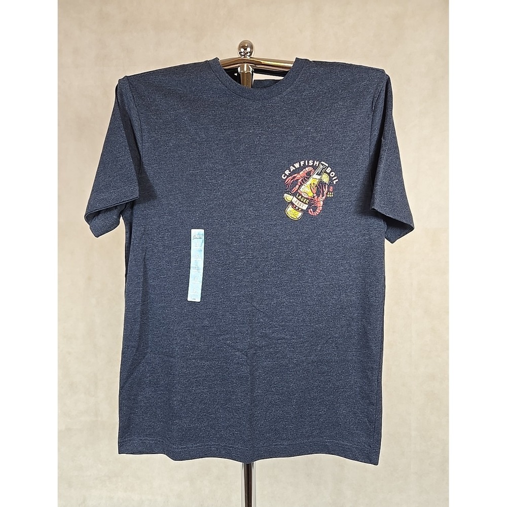 IZOD Saltwater Men Size Small T-shirt‎ Crawfish Boil Lager Fest Graphic NEW